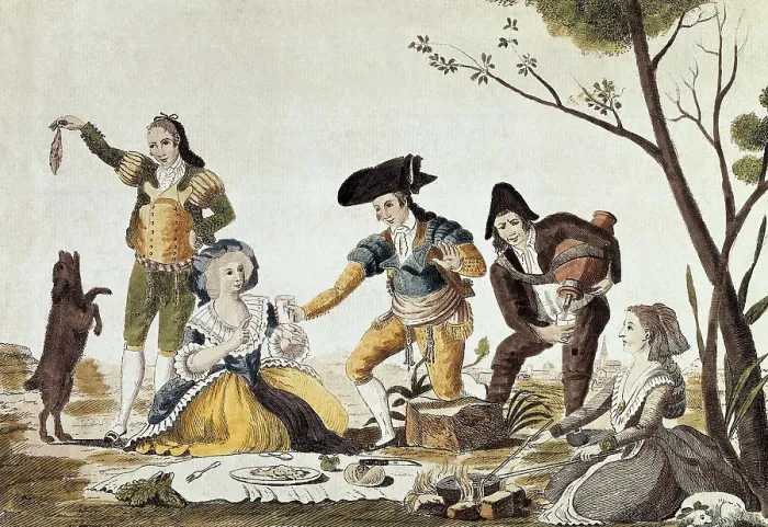 Framed Print : Madrilenian scenes. 18th c. Spanish anonymous. Engraving. SPAIN. Madrid. Municipal Museum. AISA / Everett Collection**US SALES ONLY**