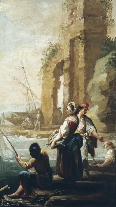 Framed Print : MAELLA, Mariano Salvador (1739-1819). Seascape. Classicism. Oil on canvas. SPAIN. Madrid. Prado Museum. - M.C.Esteban / Iberfoto / Everett Collection (269995)**US SALES ONLY**