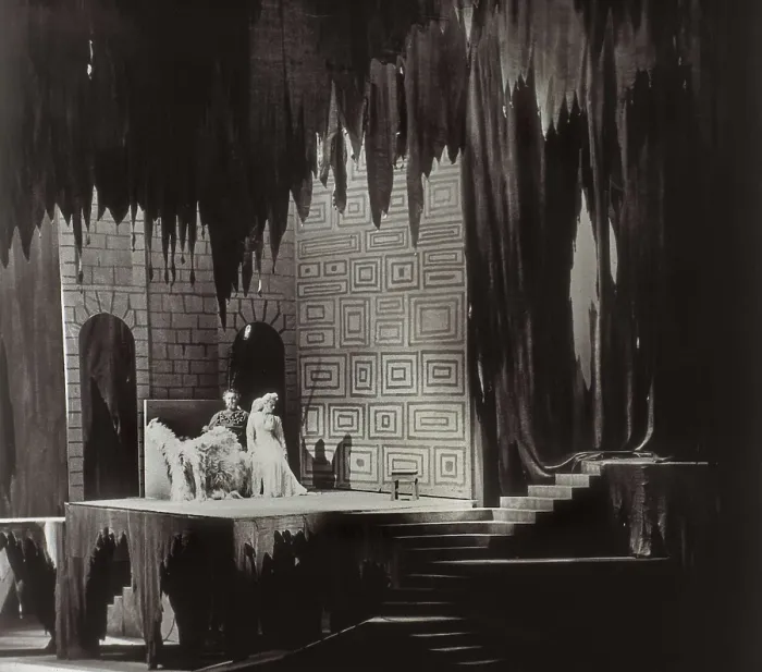 Framed Print : MAETERLINCK, Maurice (1862-1949); DEBUSSY, Claude (1862-1918). Performance of the opera 'Pelleas and Melisande', with Maurice Maeterlinck's libretto