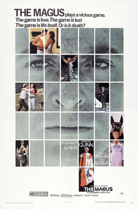 Framed Print : THE MAGUS, US poster art, middle, left: Michael Caine, Anna Karina; bottom, from left: Michael Caine, Anthony Quinn, Candice Bergen, 1968