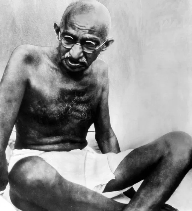 Framed Print : Mahatma Gandhi, 78, pauses during his walking tour. ca. October 1947. Courtesy: CSU Archives / Everett Collection Framed Print : Mahatma Gandhi, 78, pauses during his walking tour. ca. October 1947. Courtesy: CSU Archives / Everett Collection