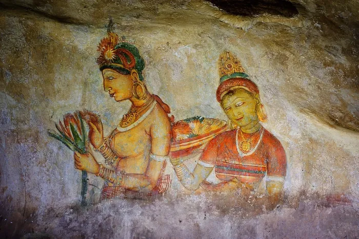 Framed Print : Maidens among clouds. 5th c. SRI LANKA. Sigiriya. Hindu art. AISA / Everett Collection**US SALES ONLY** Framed Print : Maidens among clouds. 5th c. SRI LANKA. Sigiriya. Hindu art. AISA / Everett Collection**US SALES ONLY**