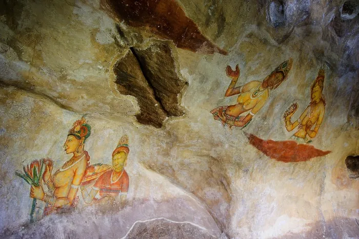 Framed Print : Maidens among clouds. 5th c. SRI LANKA. Sigiriya. Hindu art. AISA / Everett Collection**US SALES ONLY** Framed Print : Maidens among clouds. 5th c. SRI LANKA. Sigiriya. Hindu art. AISA / Everett Collection**US SALES ONLY**