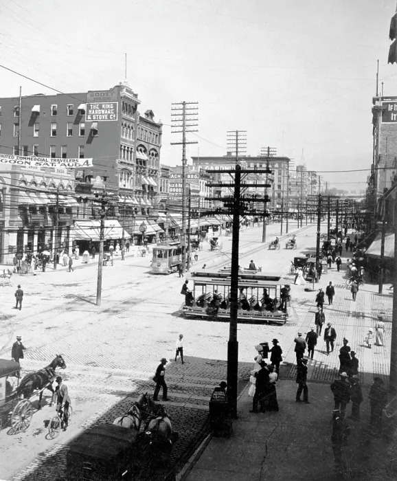Framed Print : Main Street, Salt Lake City, Utah c. 1908 Framed Print : Main Street, Salt Lake City, Utah c. 1908