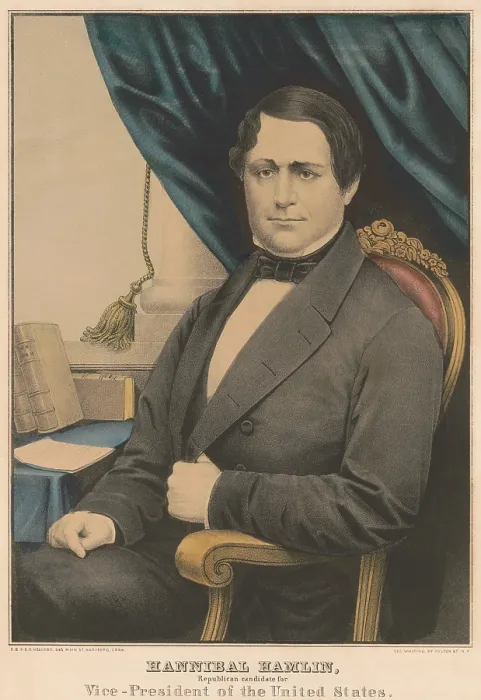Framed Print : Maine Senator Hannibal Hamlin was Vice President in Abraham Lincolns first Administration, 1861-65