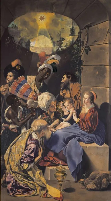 Framed Print : MAINO, Juan Bautista (1578-1649). Adoration of the Magi. ca. 1610. Baroque art. Oil on canvas. SPAIN. Madrid. Prado Museum. AISA / Everett Collection**US SALES ONLY**