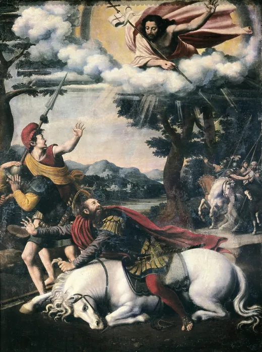 Framed Print : MAIP, Vicente (1480-1550). The Conversion of Saint Paul. 1st half 16th c. Renaissance art. Oil on canvas. SPAIN. Valencia. Museum of the Cathedral