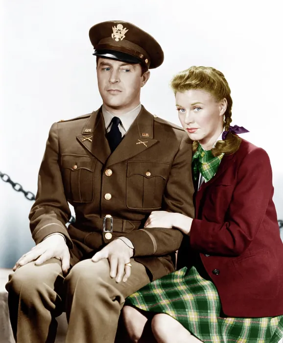 Framed Print : THE MAJOR AND THE MINOR, from left: Ray Milland, Ginger Rogers, 1942