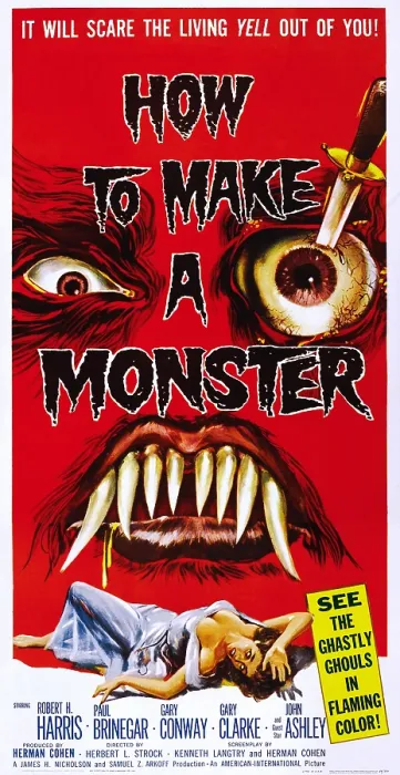 Framed Print : HOW TO MAKE A MONSTER, poster art, 1958