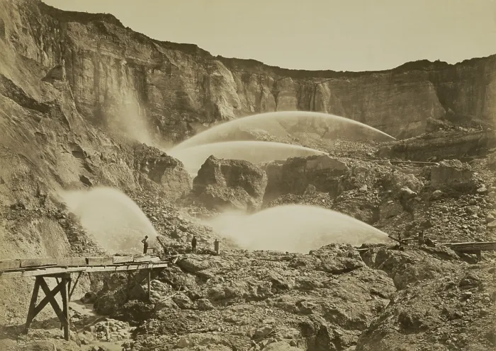 Framed Print : Malakoff Diggings, in Nevada County, was the largest hydraulic mining operation in California