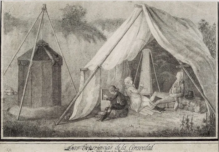 Framed Print : Malaspina Expedition (1789-1794). Falklnad Island. The expedition in Puerto Egmont. Drawing by Juan Ravenet. SPAIN. Madrid. Navy Museum. AISA / Everett Collection**US SALES ONLY**