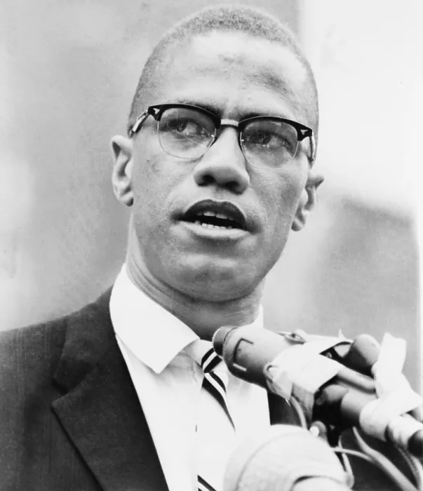 Framed Print : Malcolm X (1925-1965), forceful African American leader, whose militancy contrasted with Martin Luther King's non-violent civil disobedience