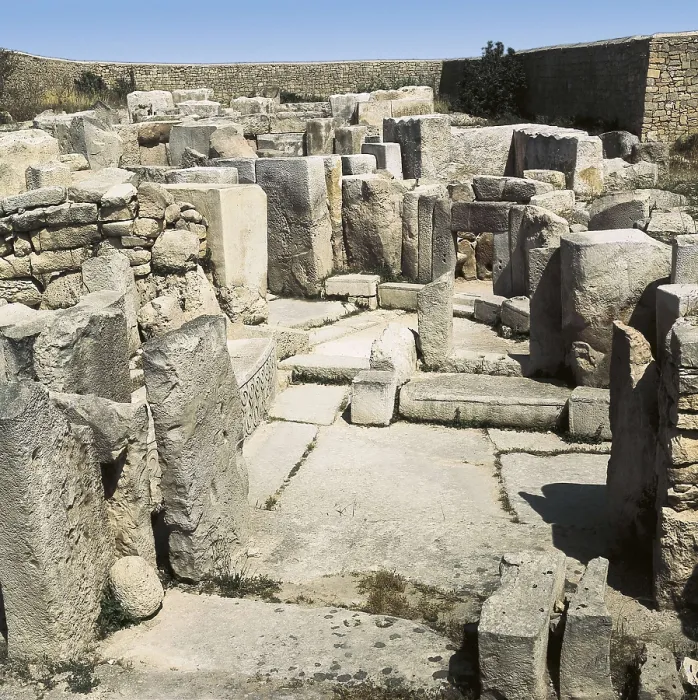 Framed Print : MALTA. Tarxien. Megalithic Temple (3150-2500 BC). Neolithic art. Architecture. AISA / Everett Collection**US SALES ONLY**