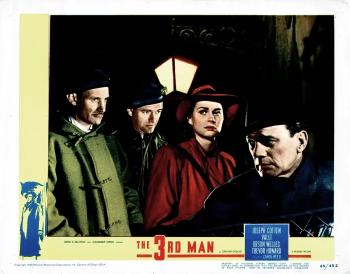 Framed Print : THE THIRD MAN, (aka THE 3rd MAN), from left, Trevor Howard, Alida Valli, Joseph Cotten, 1949