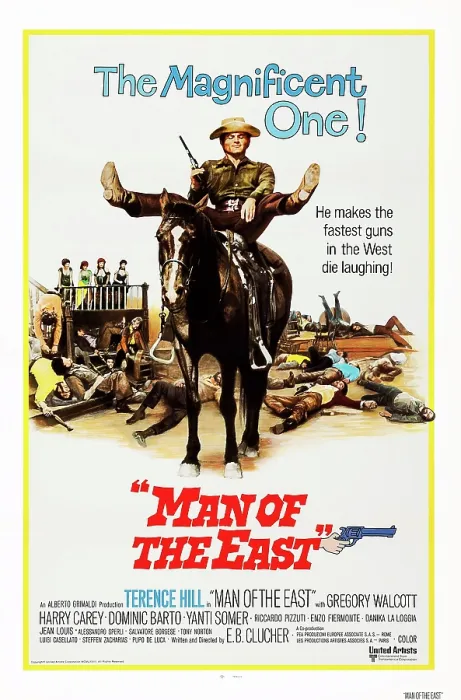 Framed Print : MAN OF THE EAST, (aka E POI LO CHIAMARONO IL MAGNIFICO), US poster, Terence Hill, 1972