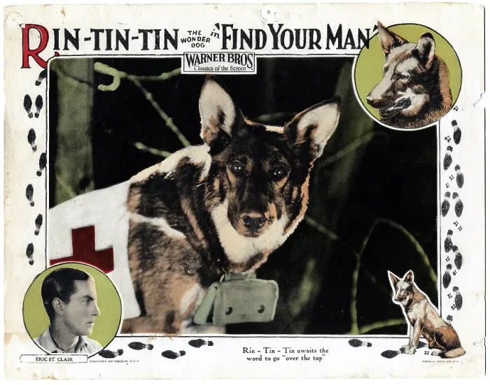 Framed Print : FIND YOUR MAN, Eric St. Clair, (inset), Rin Tin Tin, 1924 Framed Print : FIND YOUR MAN, Eric St. Clair, (inset), Rin Tin Tin, 1924