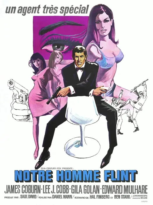 Framed Print : OUR MAN FLINT, (aka NOTRE HOMME FLINT), French poster, center: James Coburn, 1966. TM and Copyright 20th Century Fox Film Corp. All rights reserved / courtesy Everett Collection Framed Print : OUR MAN FLINT, (aka NOTRE HOMME FLINT), French poster, center: James Coburn, 1966. TM and Copyright 20th Century Fox Film Corp. All rights reserved / courtesy Everett Collection