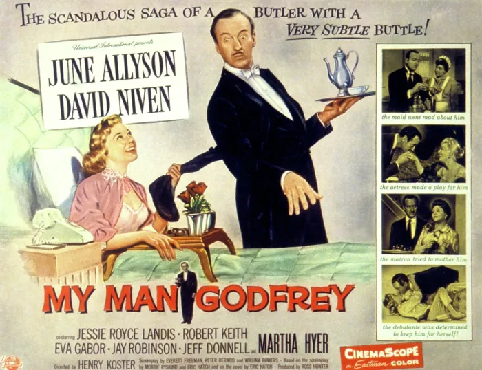 Framed Print : MY MAN GODFREY, June Allyson, David Niven, 1957 Framed Print : MY MAN GODFREY, June Allyson, David Niven, 1957