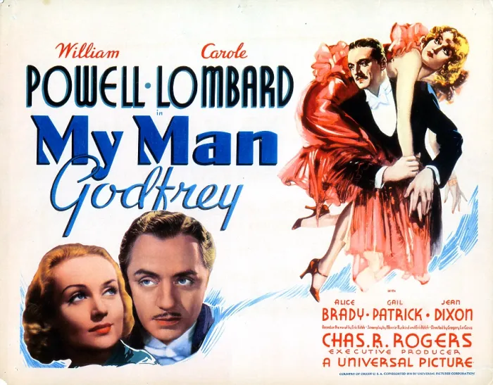Framed Print : MY MAN GODFREY, from left, Carole Lombard, William Powell, 1936