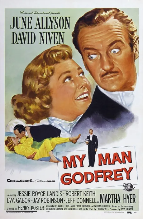 Framed Print : MY MAN GODFREY, US poster art, from left: June Allyson, David Niven, 1957 Framed Print : MY MAN GODFREY, US poster art, from left: June Allyson, David Niven, 1957
