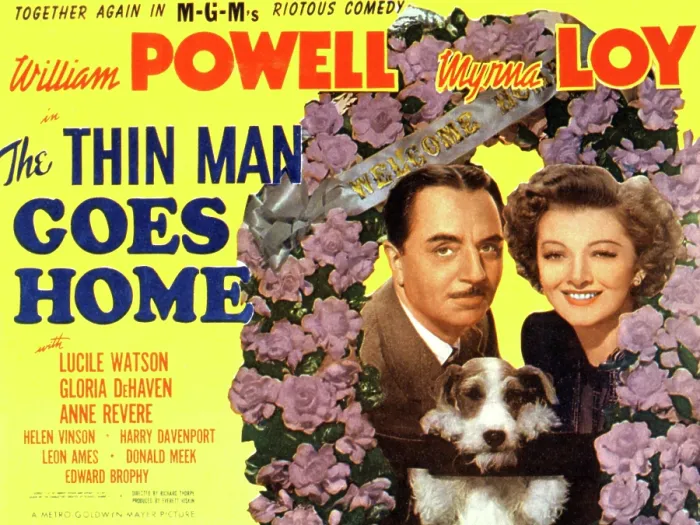 Framed Print : THE THIN MAN GOES HOME, William Powell, Asta the dog, Myrna Loy, 1944 Framed Print : THE THIN MAN GOES HOME, William Powell, Asta the dog, Myrna Loy, 1944