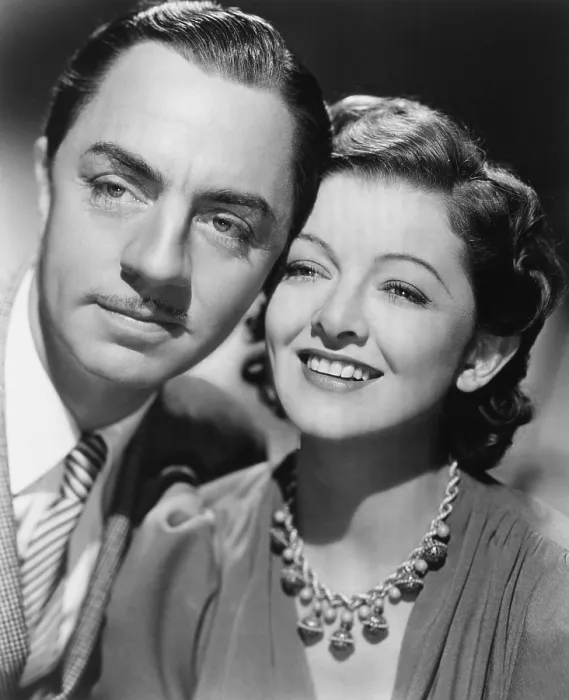 Framed Print : ANOTHER THIN MAN, from left: William Powell, Myrna Loy, 1939