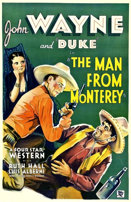 Framed Print : THE MAN FROM MONTEREY, Ruth Hall, John Wayne, Luis Alberni, 1933