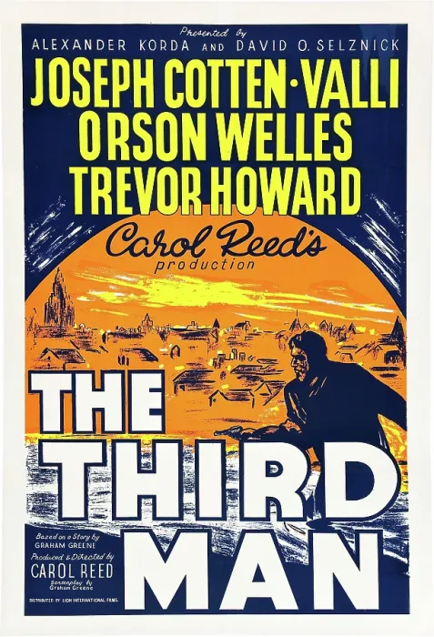 Framed Print : THE THIRD MAN, US poster art, 1949
