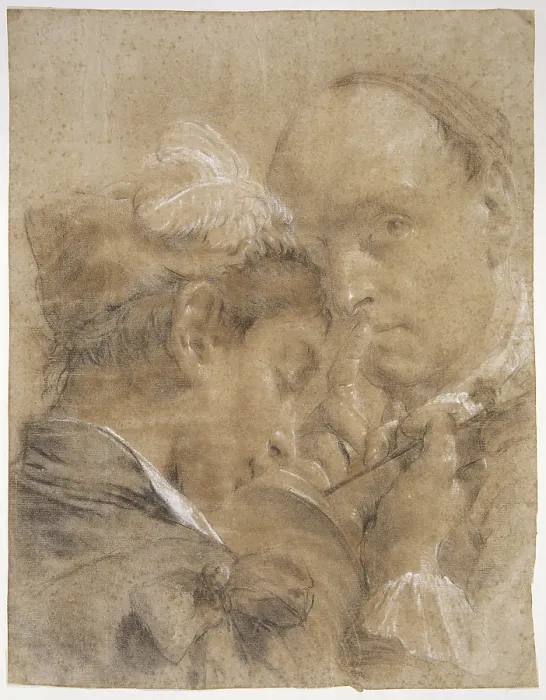 Framed Print : Man and Violin Player, by Giovan Battista Piazzetta, 1720, 18th Century, charcoal and white lead, gray blue paper, presently brown - Italy, Veneto, Venice, Academy Galleries Framed Print : Man and Violin Player, by Giovan Battista Piazzetta, 1720, 18th Century, charcoal and white lead, gray blue paper, presently brown - Italy, Veneto, Venice, Academy Galleries