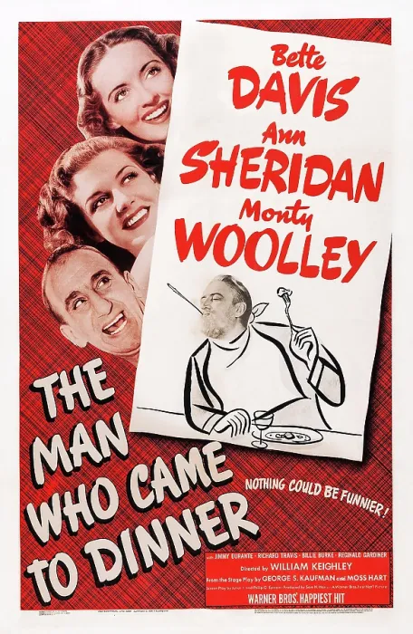 Framed Print : THE MAN WHO CAME TO DINNER, left from top: Bette Davis, Ann Sheridan, Jimmy Durante, right: Monty Woolley on midget window card, 1942
