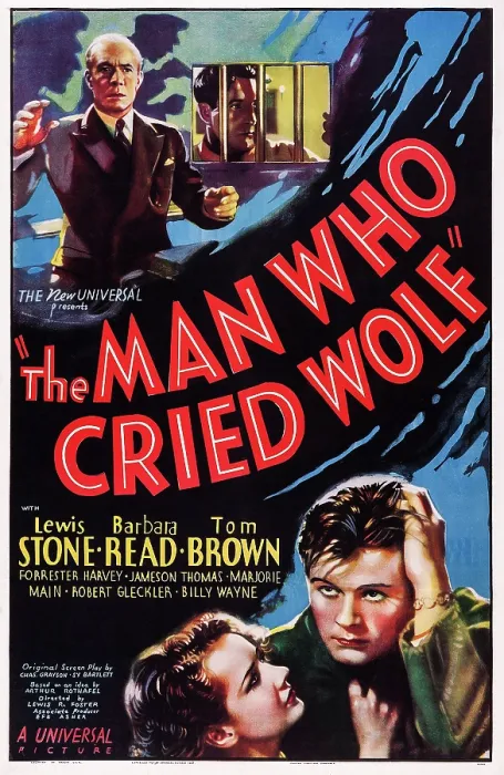 Framed Print : THE MAN WHO CRIED WOLF, US poster, Lewis Stone, Barbara Read, Tom Brown, 1937 Framed Print : THE MAN WHO CRIED WOLF, US poster, Lewis Stone, Barbara Read, Tom Brown, 1937