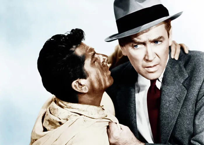 Framed Print : THE MAN WHO KNEW TOO MUCH, from left: Daniel Gelin, James Stewart, 1956 Framed Print : THE MAN WHO KNEW TOO MUCH, from left: Daniel Gelin, James Stewart, 1956