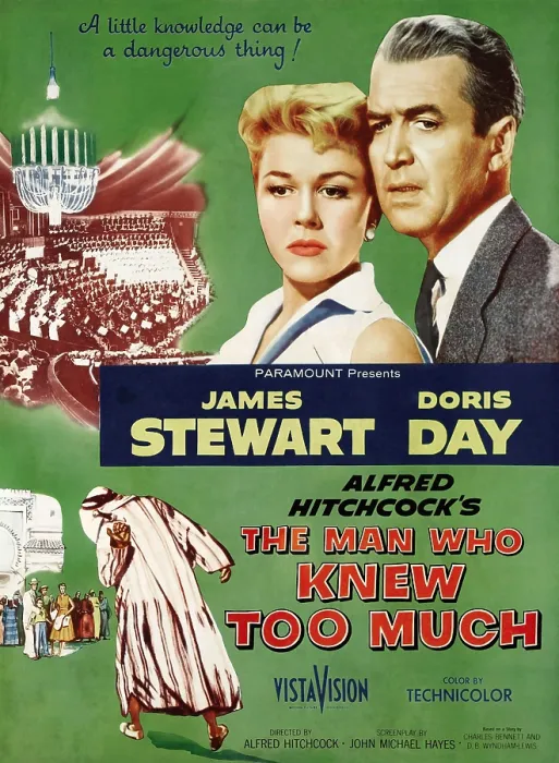 Framed Print : THE MAN WHO KNEW TOO MUCH, top from left: Doris Day, James Stewart, 1956
