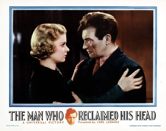 Framed Print : THE MAN WHO RECLAIMED HIS HEAD, from left, Joan Bennett, Claude Rains, 1934