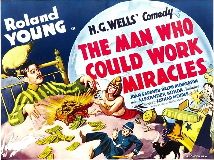 Framed Print : THE MAN WHO COULD WORK MIRACLES, left: Roland Young, 1936