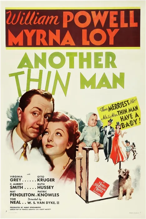 Framed Print : ANOTHER THIN MAN, William Powell, Myrna Loy, William A. Poulsen, Asta, 1939