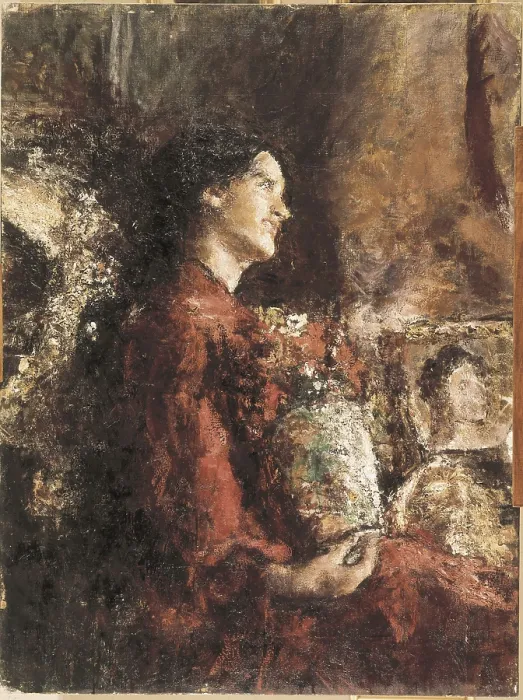 Framed Print : MANCINI, Antonio (1852-1930). Lidia. Oil on canvas. BRAZIL. Sao Paulo. Lasar Segall Museum. AISA / Everett Collection**US SALES ONLY**