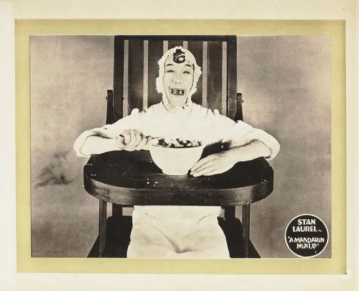 Framed Print : MANDARIN MIX-UP, lobbycard, Stan Laurel, 1924 Framed Print : MANDARIN MIX-UP, lobbycard, Stan Laurel, 1924