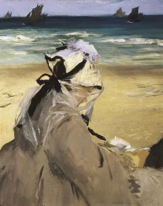 Framed Print : MANET, douard (1832-1883). On the Beach. 1873. Madame Edouard Manet. Madame Edouard Manet (1830-1906) and Eugene Manet (1833-1892), artist's wife and brother in Berck-sur-Mer Framed Print : MANET, douard (1832-1883). On the Beach. 1873. Madame Edouard Manet. Madame Edouard Manet (1830-1906) and Eugene Manet (1833-1892), artist's wife and brother in Berck-sur-Mer