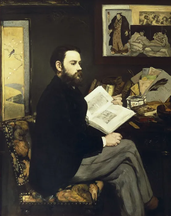 Framed Print : MANET, douard (1832-1883). Portrait of Emile Zola. 1868. Realist tendency's work. Impressionism. Oil on canvas. FRANCE. Paris. Muse d'Orsay (Orsay Museum)