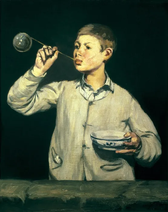 Framed Print : MANET, edouard (1832-1883). Boy blowing bubbles. 1867. Impressionism. Oil on canvas. PORTUGAL. Lisbon. Museu Calouste Gulbenkian (Lisbon Calouste Gulbenkian Museum)