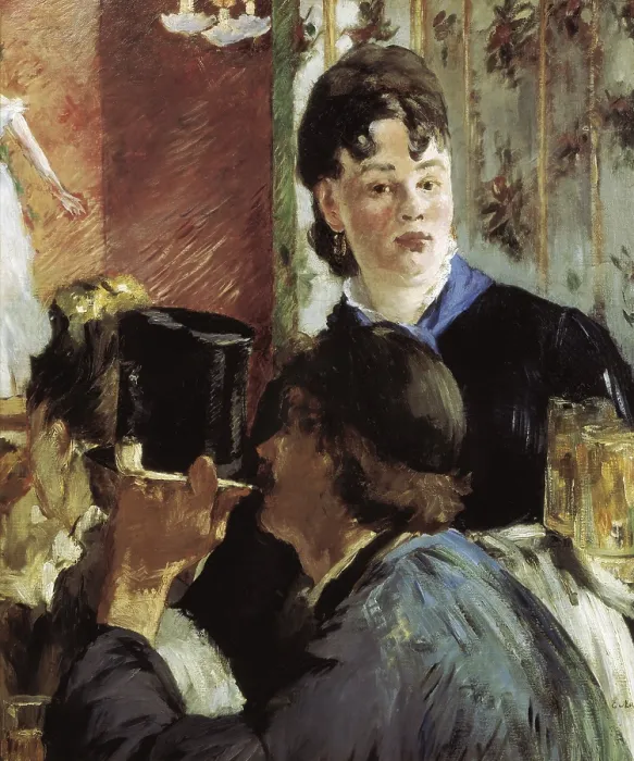 Framed Print : MANET, edouard (1832-1883). Waitress Serving Beer. 1878-1879. Central detail. Impressionism. Oil on canvas. FRANCE. Paris. Musee d'Orsay (Orsay Museum) Framed Print : MANET, edouard (1832-1883). Waitress Serving Beer. 1878-1879. Central detail. Impressionism. Oil on canvas. FRANCE. Paris. Musee d'Orsay (Orsay Museum)
