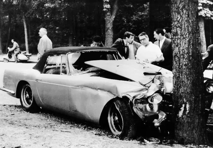 Framed Print : The mangled Ferrari in which Porfirio Rubirosa died in an early morning auto accident Framed Print : The mangled Ferrari in which Porfirio Rubirosa died in an early morning auto accident