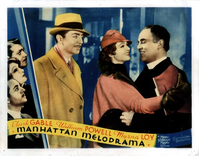 Framed Print : MANHATTAN MELODRAMA, from left, William Powell, Myrna Loy, Leo Carrillo, 1934