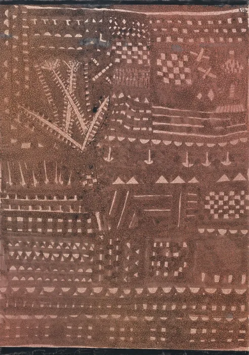 Framed Print : IN THE MANNER OF LEATHER TAPESTRY, by Paul Klee, 1925, Swiss drawing, ink and tempera on paper Framed Print : IN THE MANNER OF LEATHER TAPESTRY, by Paul Klee, 1925, Swiss drawing, ink and tempera on paper