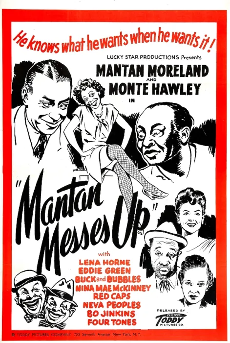 Framed Print : MANTAN MESSES UP, US poster, top from left: Monte Hawley, Doryce Bradley, Mantan Moreland, Lena Horne, Eddie Green, Nina Mae McKinney, bottom left from left: John William Sublett