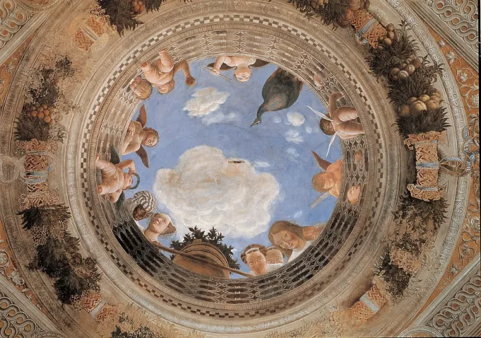 Framed Print : Mantegna Andrea, Decoration of the Camera degli Sposi (Camera Picta), 1465 - 1474, 15th Century, fresco and dry tempera, Italy, Lombardy, Mantua Framed Print : Mantegna Andrea, Decoration of the Camera degli Sposi (Camera Picta), 1465 - 1474, 15th Century, fresco and dry tempera, Italy, Lombardy, Mantua