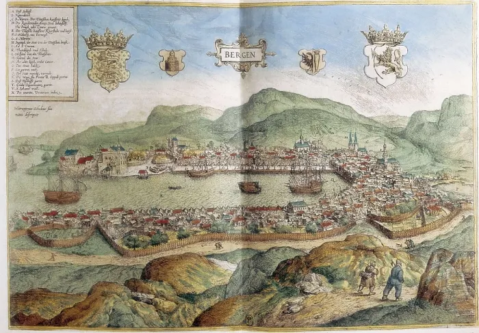Framed Print : Map of Bergen in 16th c. Engraving. FRANCE. Paris. National Library. AISA / Everett Collection**US SALES ONLY** Framed Print : Map of Bergen in 16th c. Engraving. FRANCE. Paris. National Library. AISA / Everett Collection**US SALES ONLY**