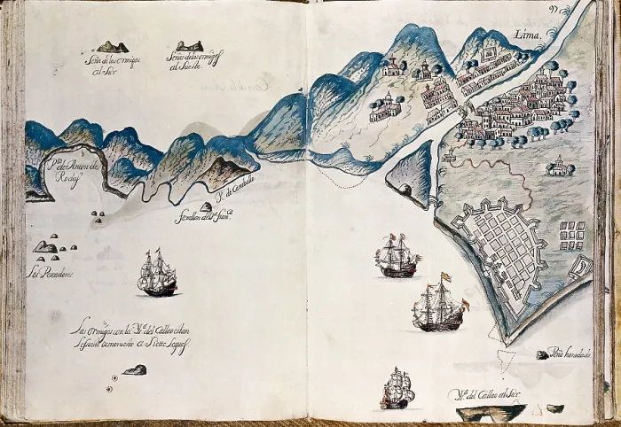 Framed Print : Map of the coast of New Spain. Ms. 2957. Sheet 95v. and 97. SPAIN. Madrid. National Library. AISA / Everett Collection (11300)**US SALES ONLY** Framed Print : Map of the coast of New Spain. Ms. 2957. Sheet 95v. and 97. SPAIN. Madrid. National Library. AISA / Everett Collection (11300)**US SALES ONLY**