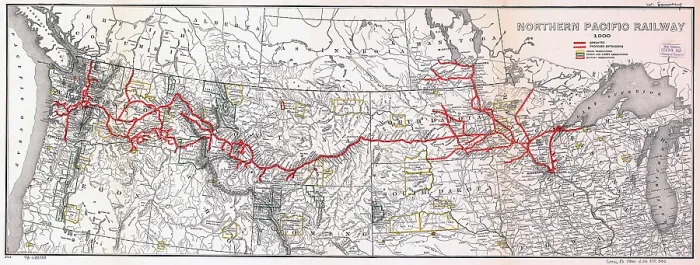 Framed Print : Map of the Northern Pacific Railway 1900 Framed Print : Map of the Northern Pacific Railway 1900